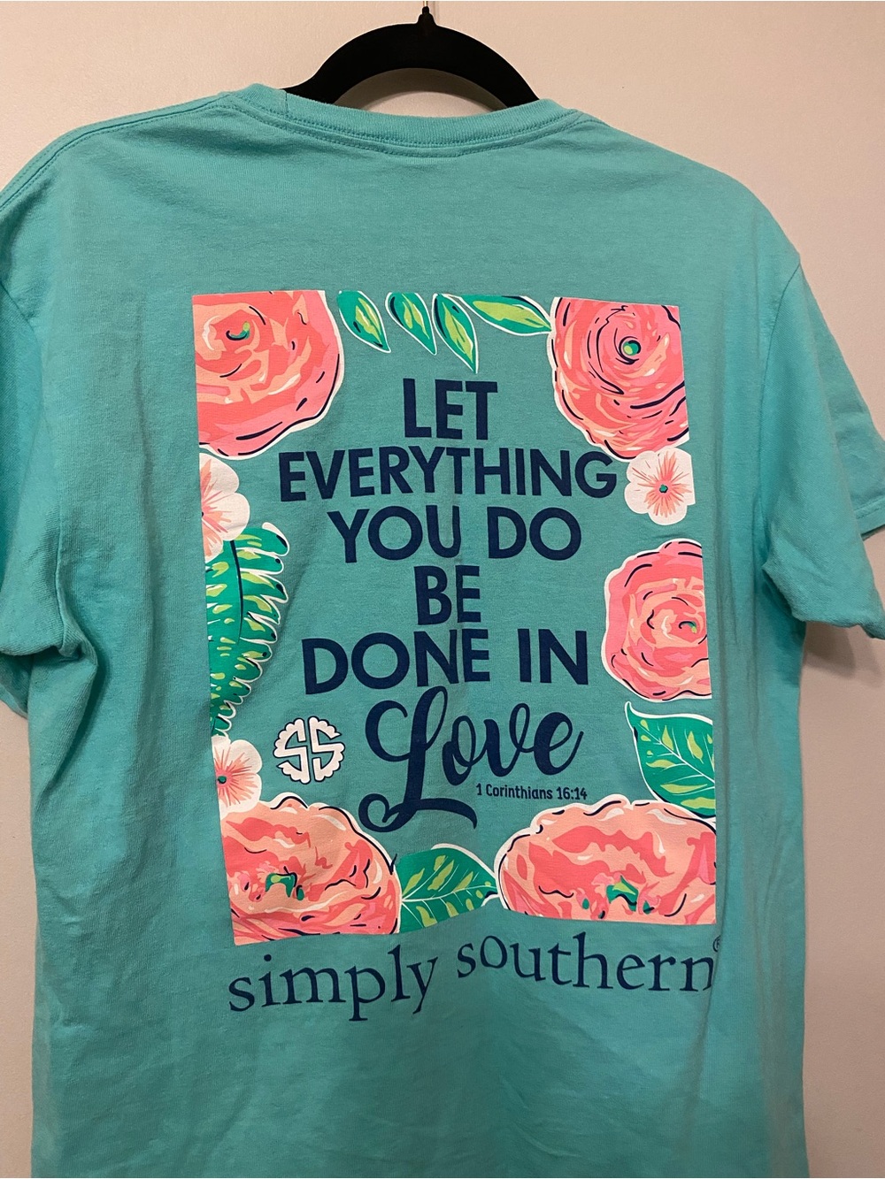 Simply Southern Turquoise Floral Graphic Tee